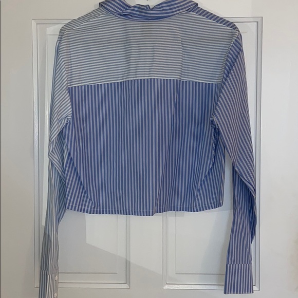 NWT Zip Up Two-Toned Dress Shirt - Picture 4 of 4